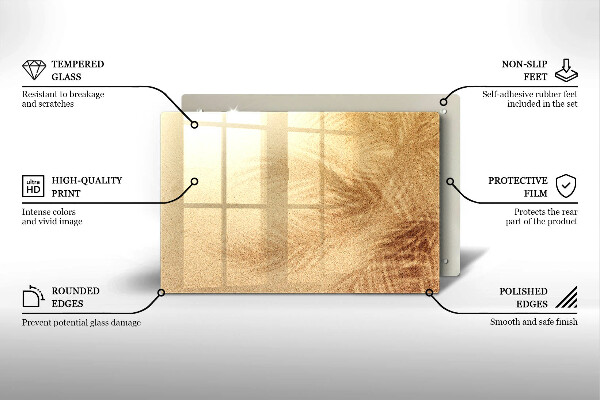 Glasplaat voor grafkaars Zand