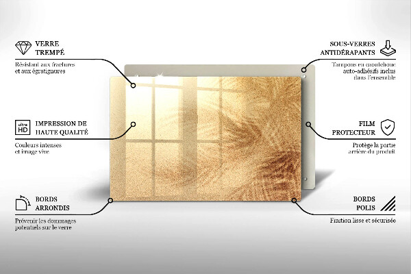 Glasplaat voor grafkaars Zand