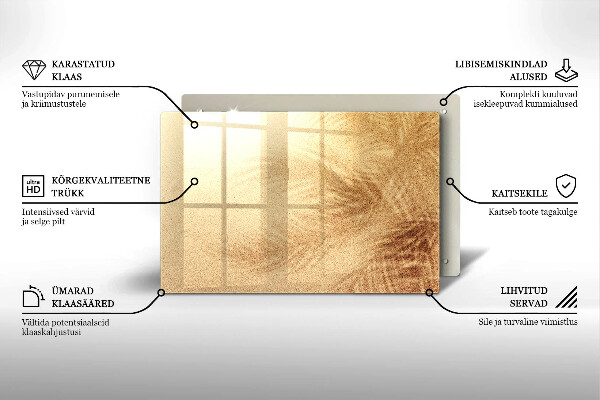 Glasplaat voor grafkaars Zand