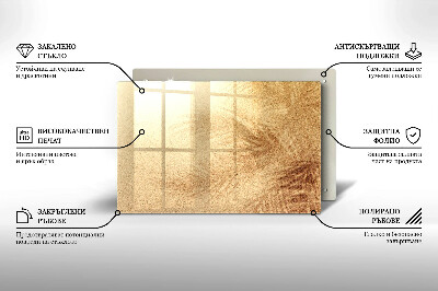 Glasplaat voor grafkaars Zand