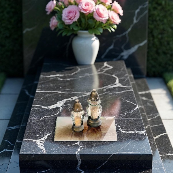 Glasplaat voor grafkaars Zand