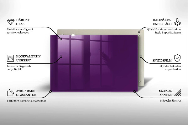 Glasplaat voor grafkaars Violet