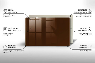 Glasplaat voor grafkaars Bruine kleur