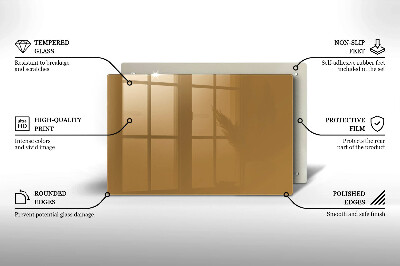 Glasplaat voor grafkaars Beige kleur