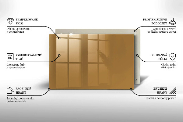 Glasplaat voor grafkaars Beige kleur