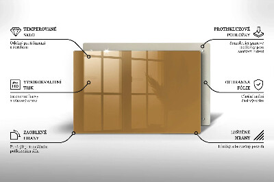 Glasplaat voor grafkaars Beige kleur