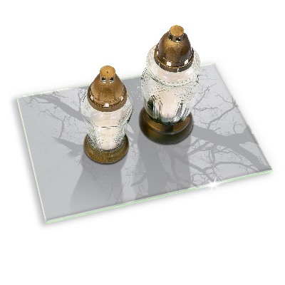 Glasplaat voor grafkaars Grijze kleur