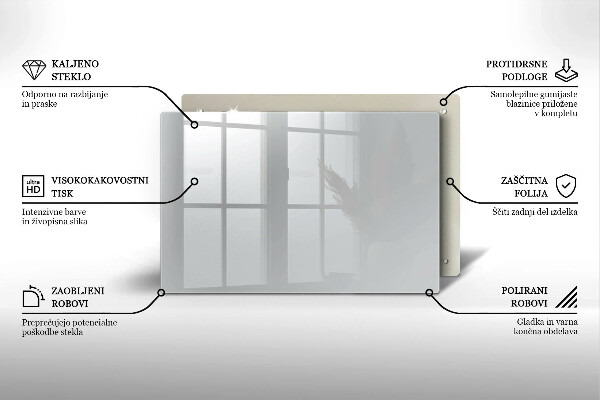 Glasplaat voor grafkaars Grijze kleur