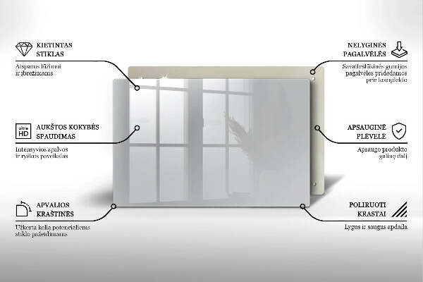 Glasplaat voor grafkaars Grijze kleur