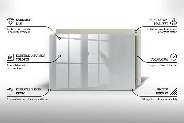 Glasplaat voor grafkaars Grijze kleur