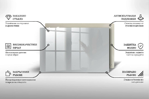 Glasplaat voor grafkaars Grijze kleur