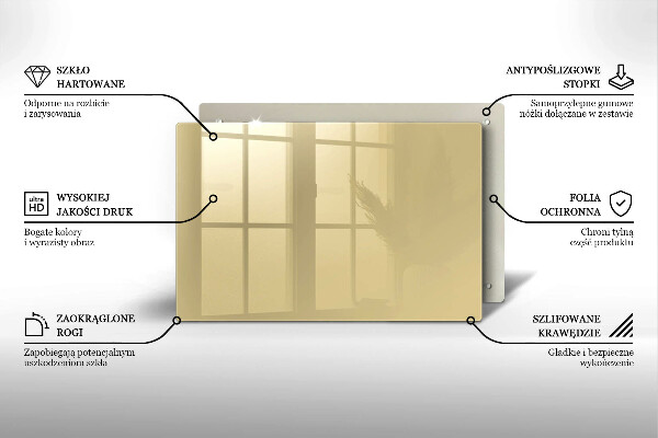 Glasplaat voor grafkaars Beige kleur