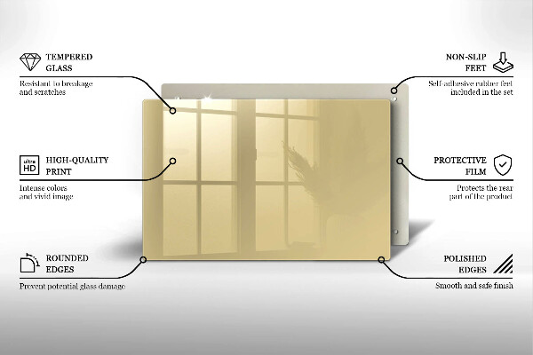 Glasplaat voor grafkaars Beige kleur