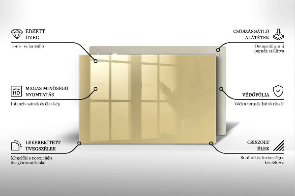 Glasplaat voor grafkaars Beige kleur