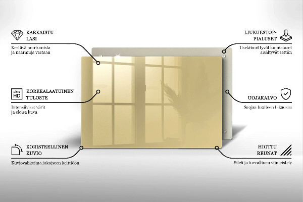 Glasplaat voor grafkaars Beige kleur