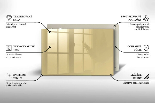 Glasplaat voor grafkaars Beige kleur