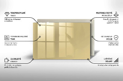 Glasplaat voor grafkaars Beige kleur