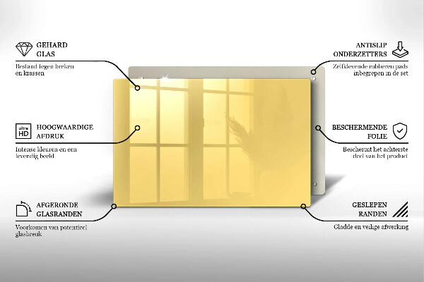 Grafkaars onderzetter Gele kleur