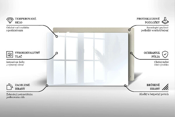 Glasplaat voor grafkaars Kleur wit