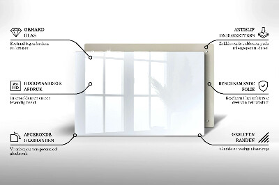 Glasplaat voor grafkaars Kleur wit