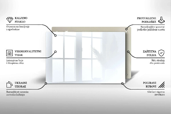 Glasplaat voor grafkaars Kleur wit