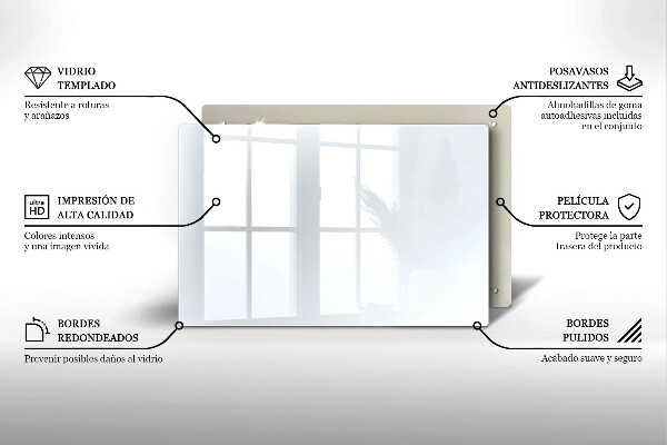 Glasplaat voor grafkaars Kleur wit