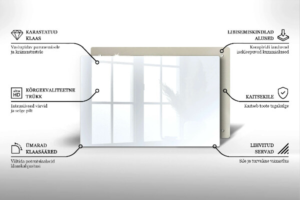 Glasplaat voor grafkaars Kleur wit