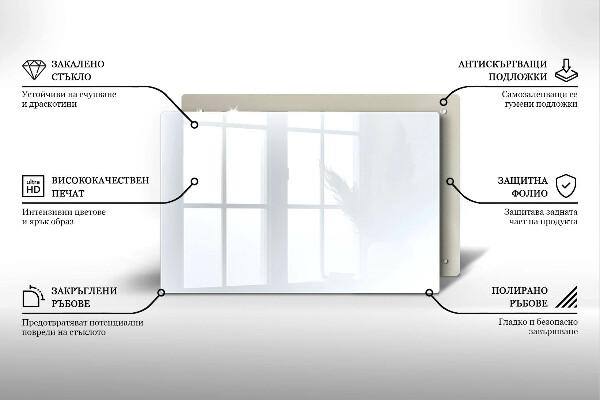 Glasplaat voor grafkaars Kleur wit