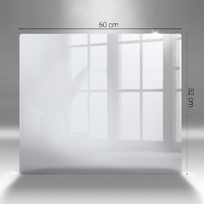 Glasplaat voor grafkaars Kleur wit