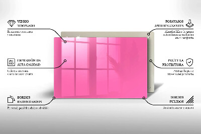 Glasplaat voor grafkaars Roze kleur