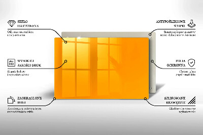 Glasplaat voor grafkaars Donkergele kleur