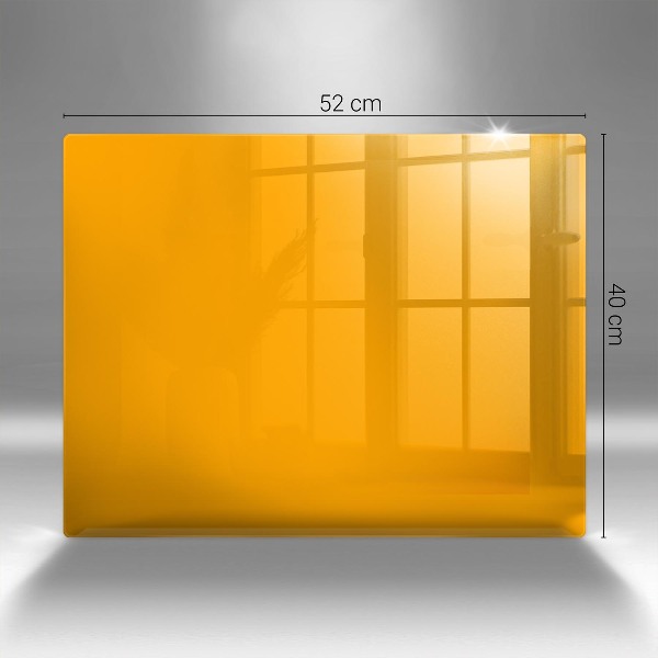 Glasplaat voor grafkaars Donkergele kleur