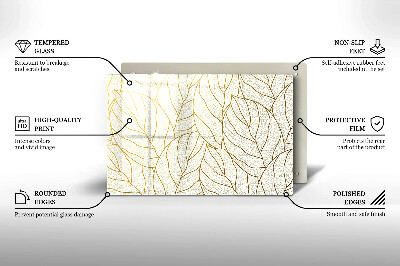 Grafkaars onderzetter Lijntekening bladpatroon