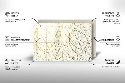 Grafkaars onderzetter Lijntekening bladpatroon