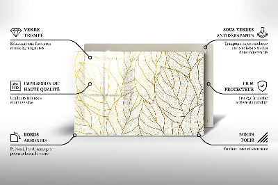 Grafkaars onderzetter Lijntekening bladpatroon