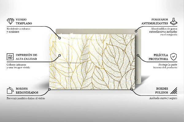 Grafkaars onderzetter Lijntekening bladpatroon