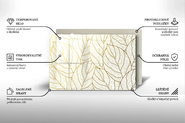 Grafkaars onderzetter Lijntekening bladpatroon