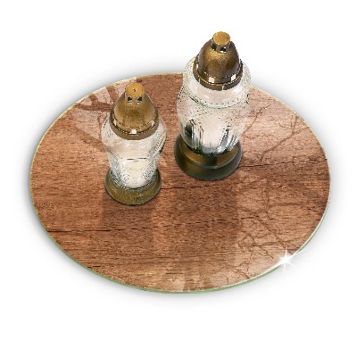 Glasplaat voor grafkaars Houtstructuur