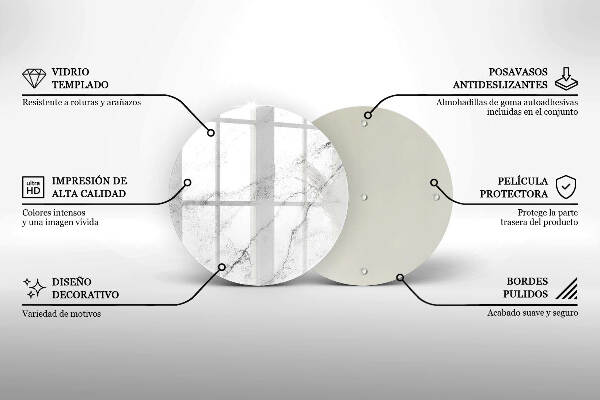 Grafkaars onderzetter Elegante marmertextuur