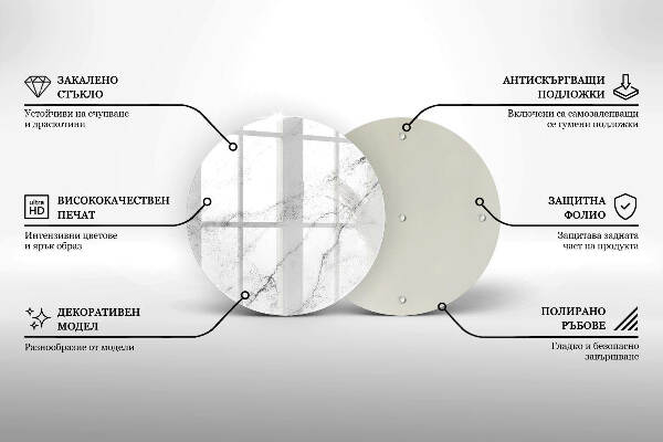 Grafkaars onderzetter Elegante marmertextuur