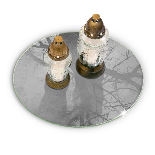 Glasplaat voor grafkaars Achtergrond met betontextuur