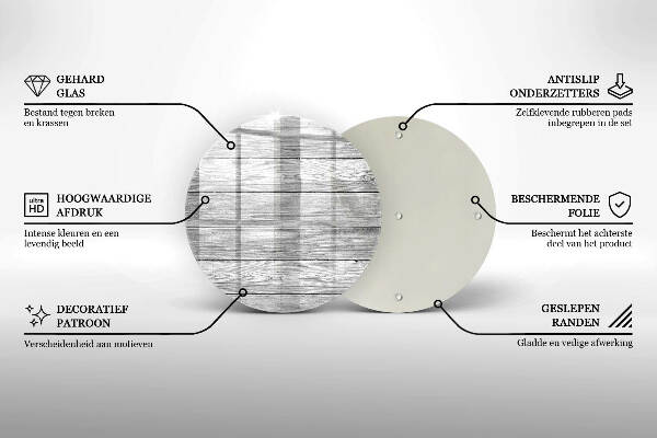 Grafkaars onderzetter Oude houten planken