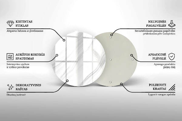 Grafkaars onderzetter Delicaat marmer