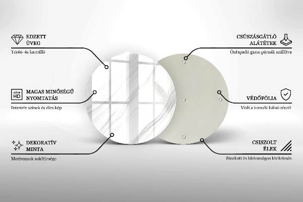 Grafkaars onderzetter Delicaat marmer