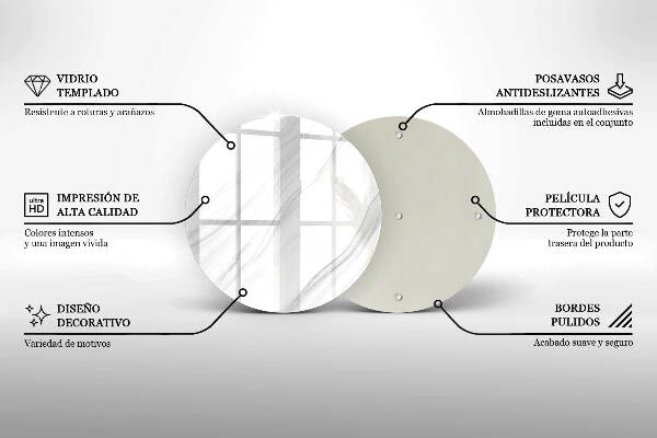 Grafkaars onderzetter Delicaat marmer