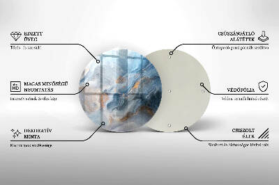Glasplaat voor grafkaars Marmertextuur