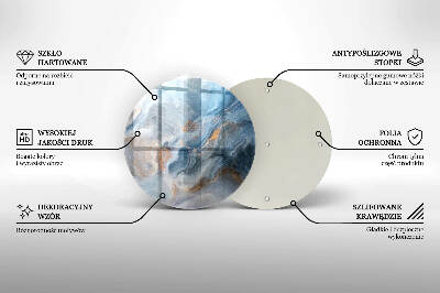 Glasplaat voor grafkaars Marmertextuur
