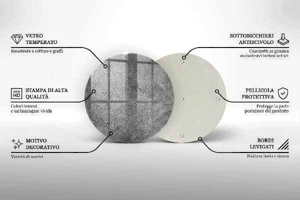 Grafkaars onderzetter Betonsteenstructuur