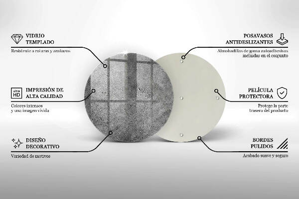 Grafkaars onderzetter Betonsteenstructuur