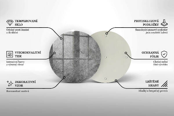 Grafkaars onderzetter Betonsteenstructuur